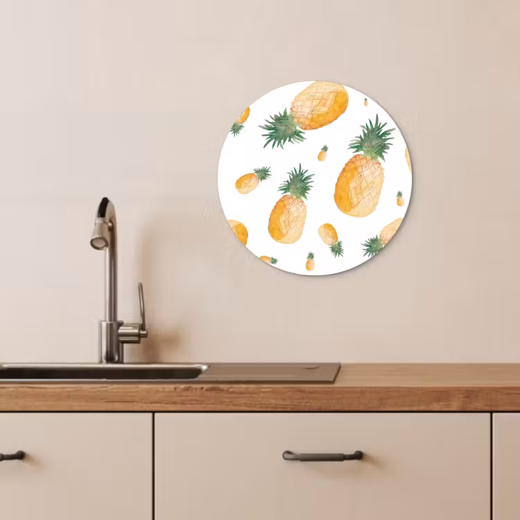 Tableau rond - Ananas Aquarelle — 4
