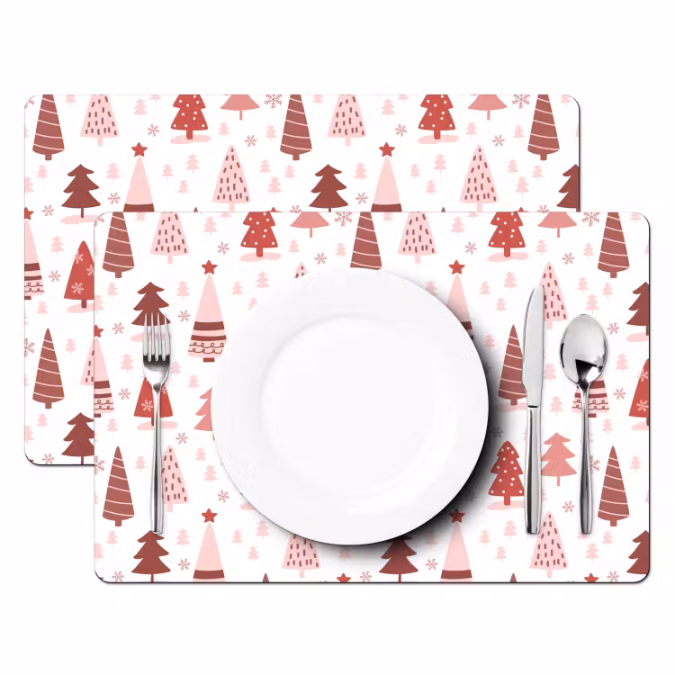 Sets de table - Arbre de Noël - Pastel - Noël - Motifs — 2