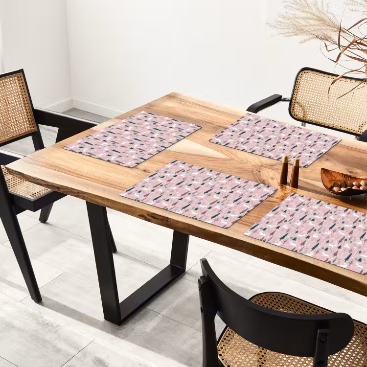 Sets de table - Noël - Animaux - Sapins de Noël - Neige - Renne — 4