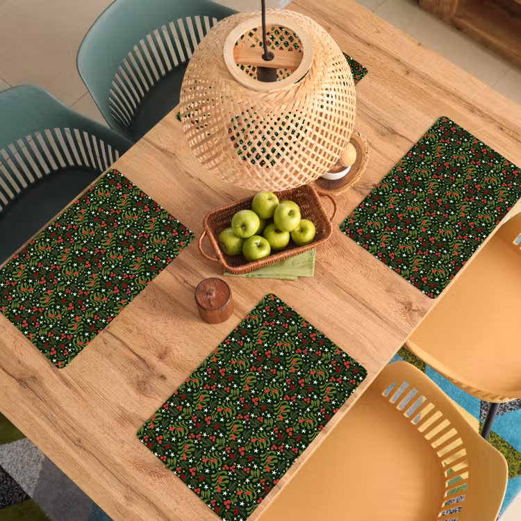 Sets de table - Noël - Branche de pin - Vert - Motif — 3