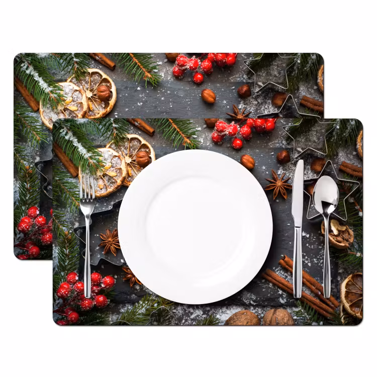 Sets de table - Noël - Herbes - Nature morte - Hiver — 2