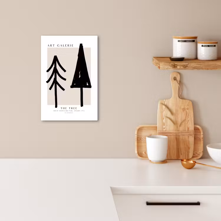 Tableau sur toile - Arbres - Noël - Noir - Fête — 2