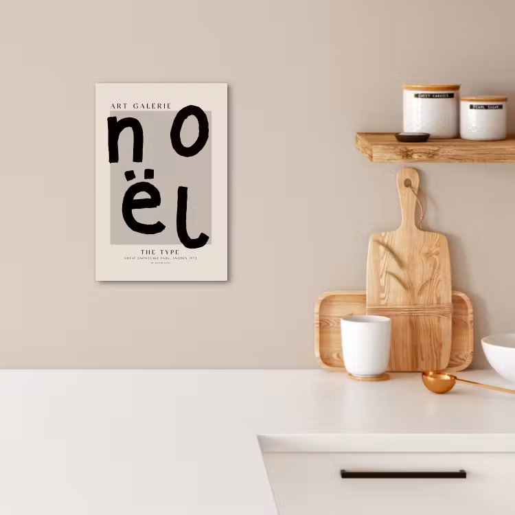Tableau sur toile - Citations - Noel - Noir - Beige - Noël — 2