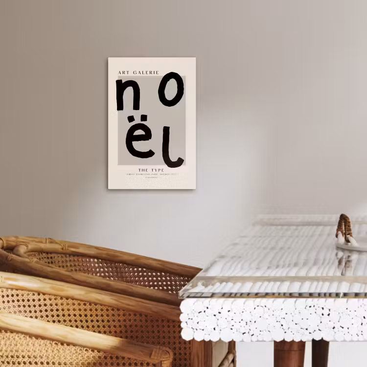 Tableau sur toile - Citations - Noel - Noir - Beige - Noël — 3