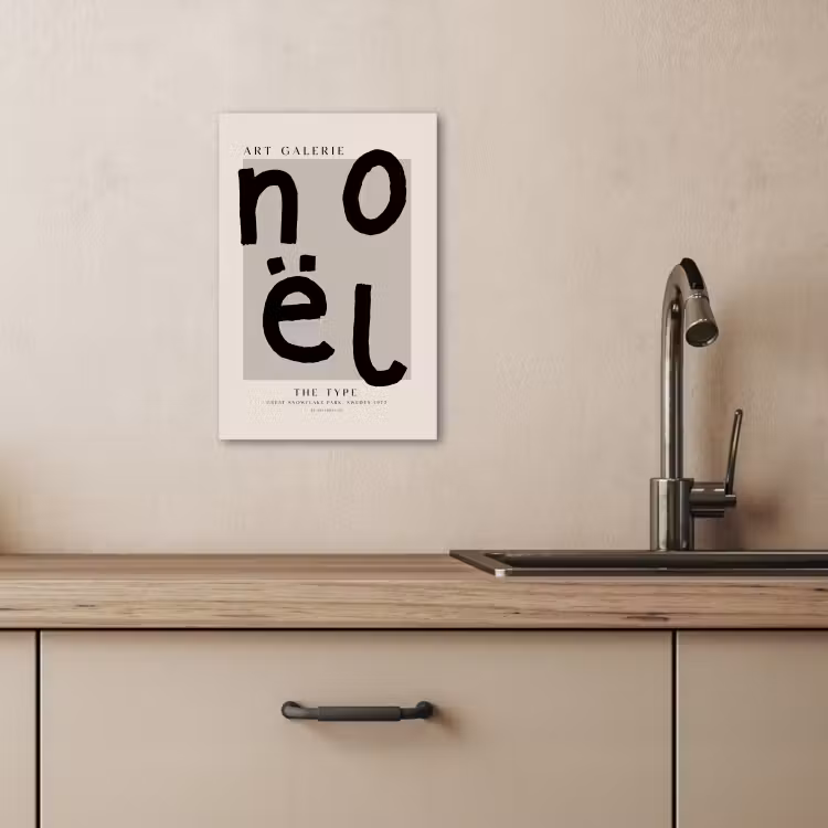 Tableau sur toile - Citations - Noel - Noir - Beige - Noël — 4