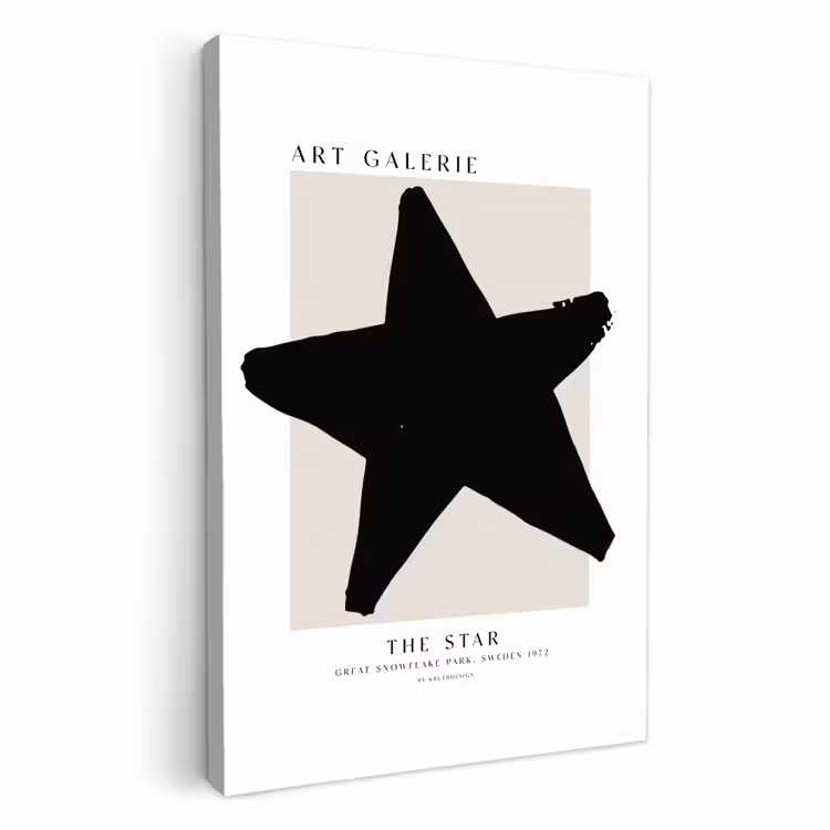Tableau sur toile - Étoiles - Noir - Noël - Fêtes — 1