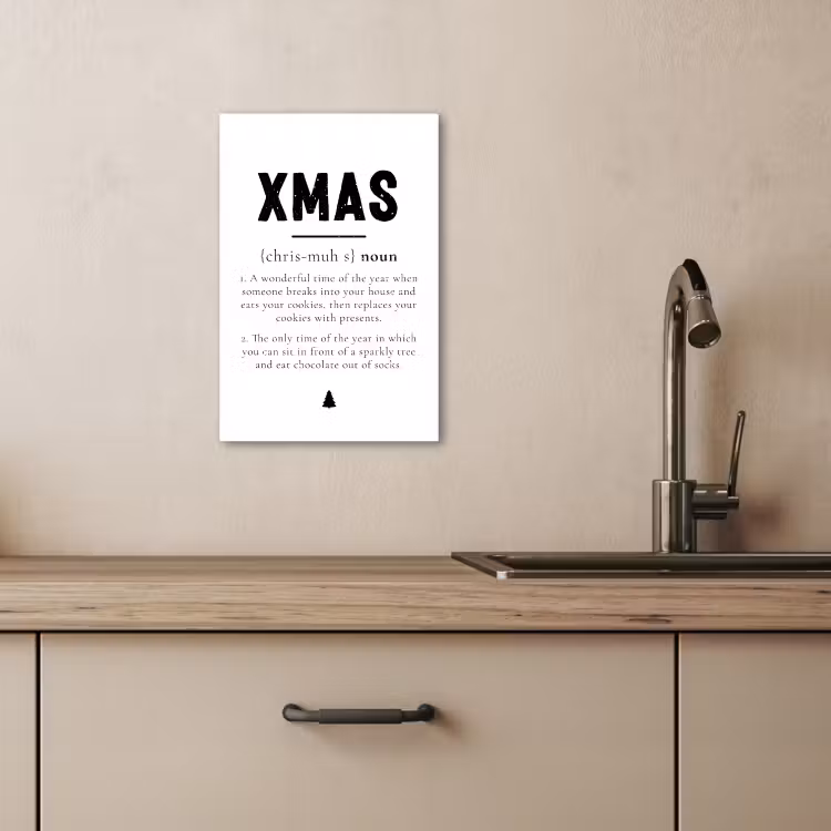 Tableau sur toile - Noël - Blanc - Xmas - Citations - Vacances — 2