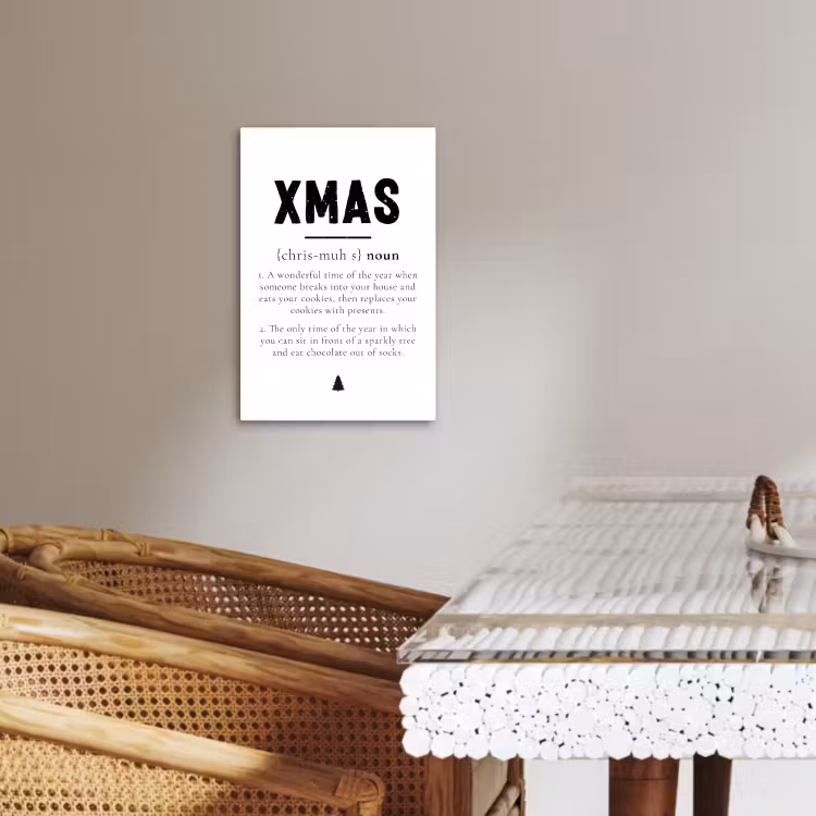 Tableau sur toile - Noël - Blanc - Xmas - Citations - Vacances — 4