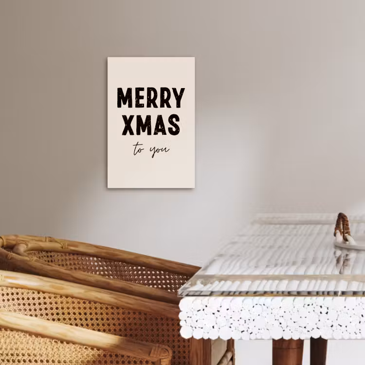 Tableau sur toile - Noël - Citations - Joyeux Noël - Fêtes - Noir — 3