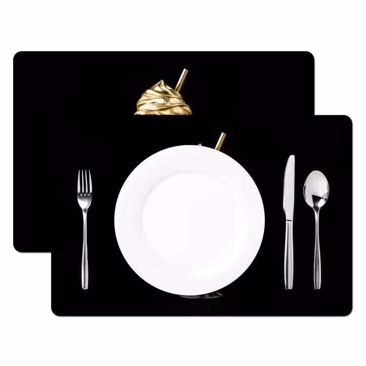 Sets de table - Milkshake - Or - Boire - Noir — 2