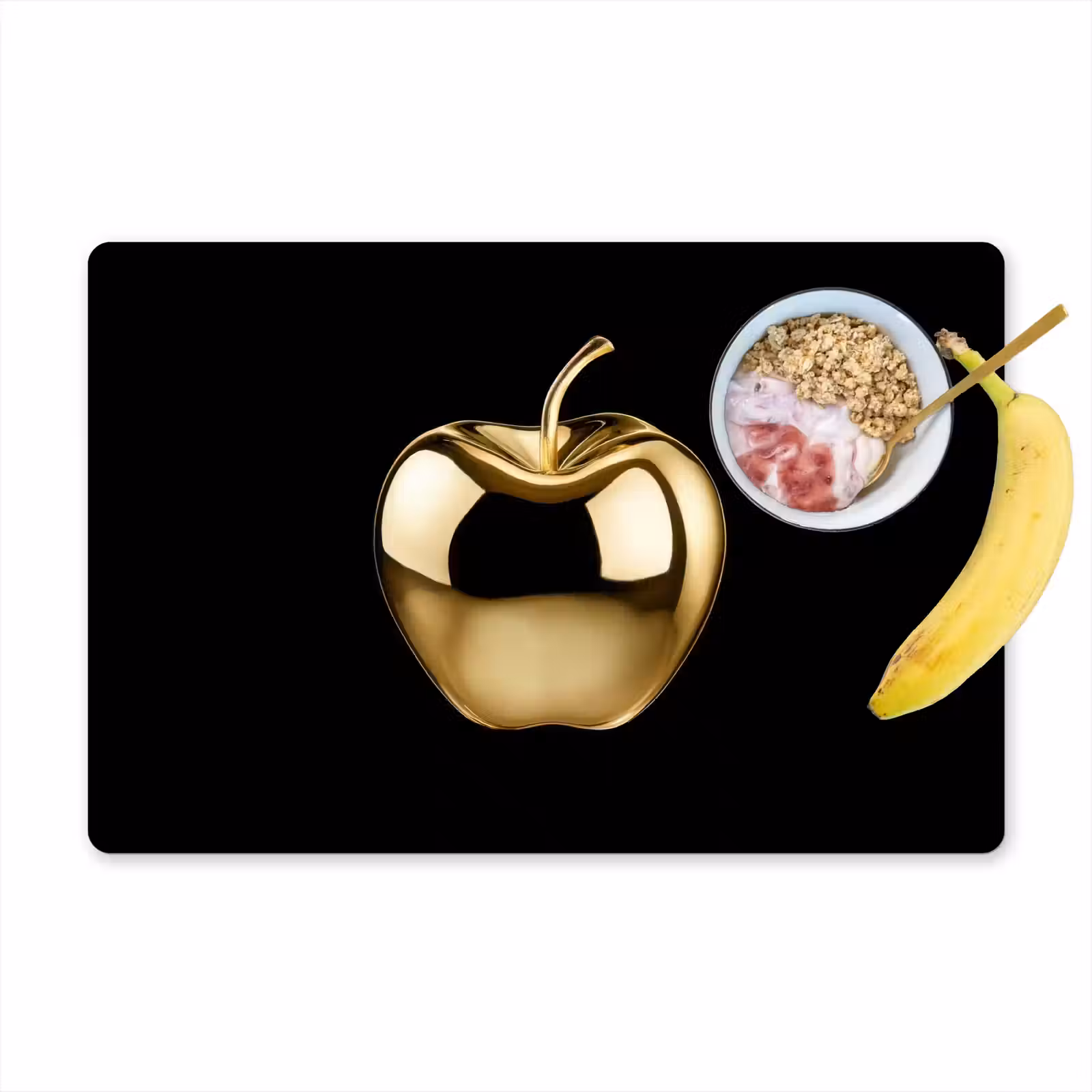 Sets de table - Apple - Or - Chrome - Noir — 1