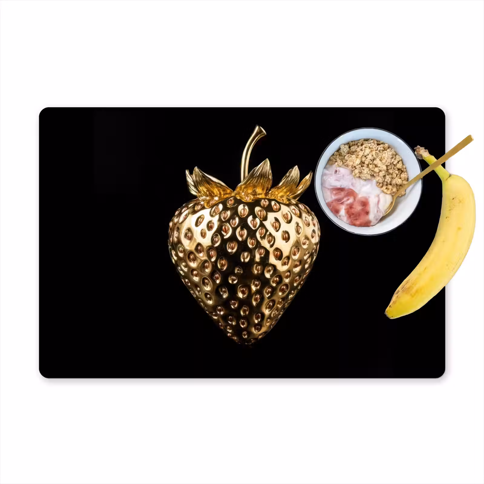 Sets de table - Fraise - Or - Noir - Chrome — 1