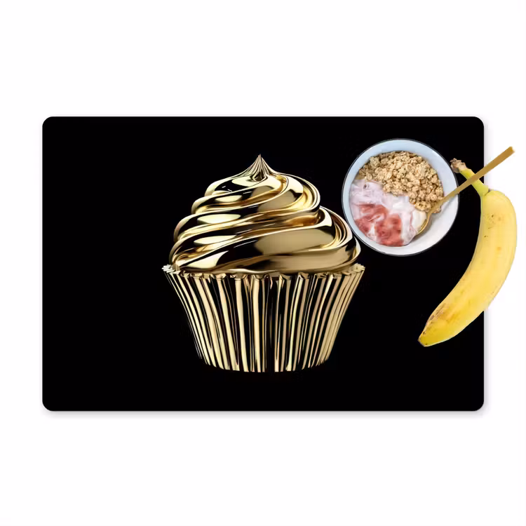 Sets de table - Cupcake - Nourriture - Or - Noir — 1