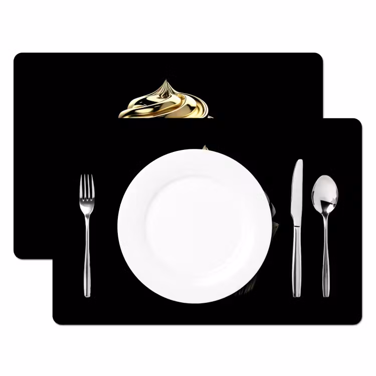 Sets de table - Cupcake - Nourriture - Or - Noir — 2
