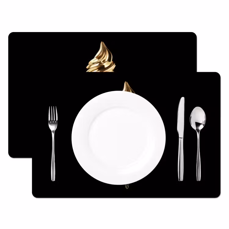 Sets de table - Glace - Or - Noir - Alimentation — 2