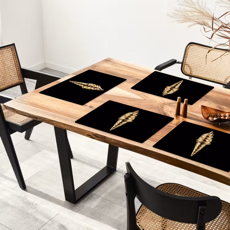 Sets de table - Glace - Or - Noir - Alimentation — 4