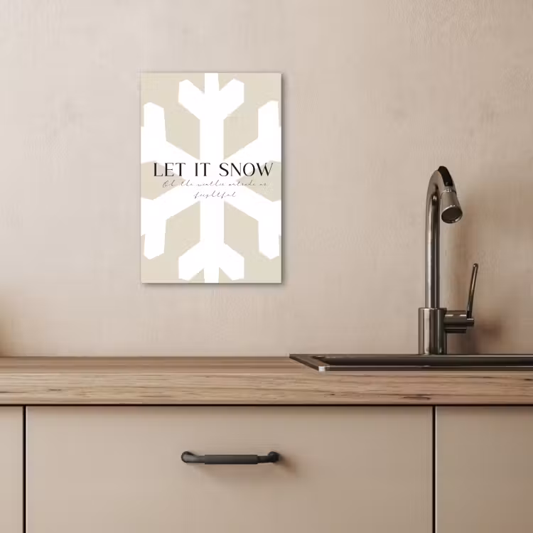 Tableau sur toile - Neige - Japandi - Hiver - Décoration — 3