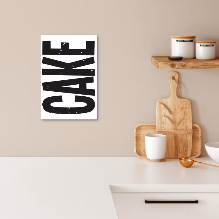 Tableau sur toile - Noir - Gâteau - Alimentaire - Décoration — 2