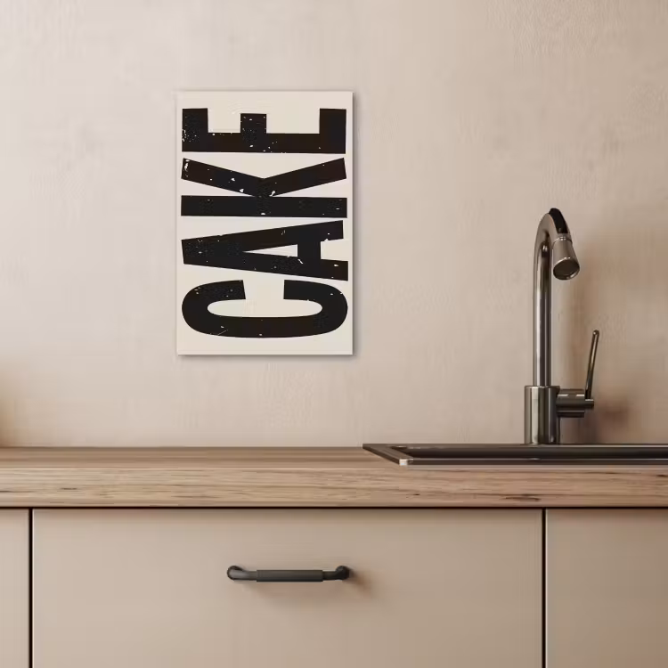 Tableau sur toile - Beige - Japandi - Gâteau - Décoration — 4