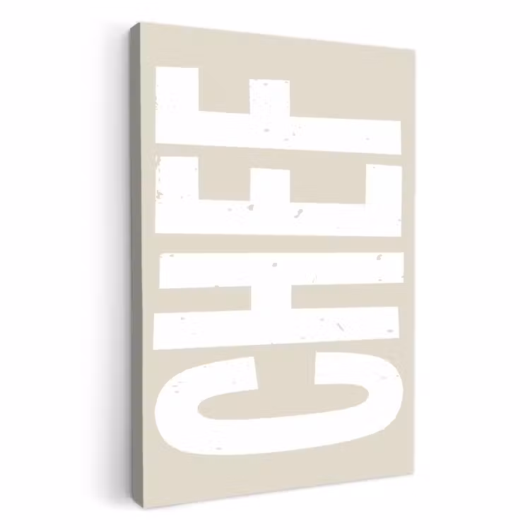 Tableau sur toile - Blanc - Chef - Décoration - Japandi — 1