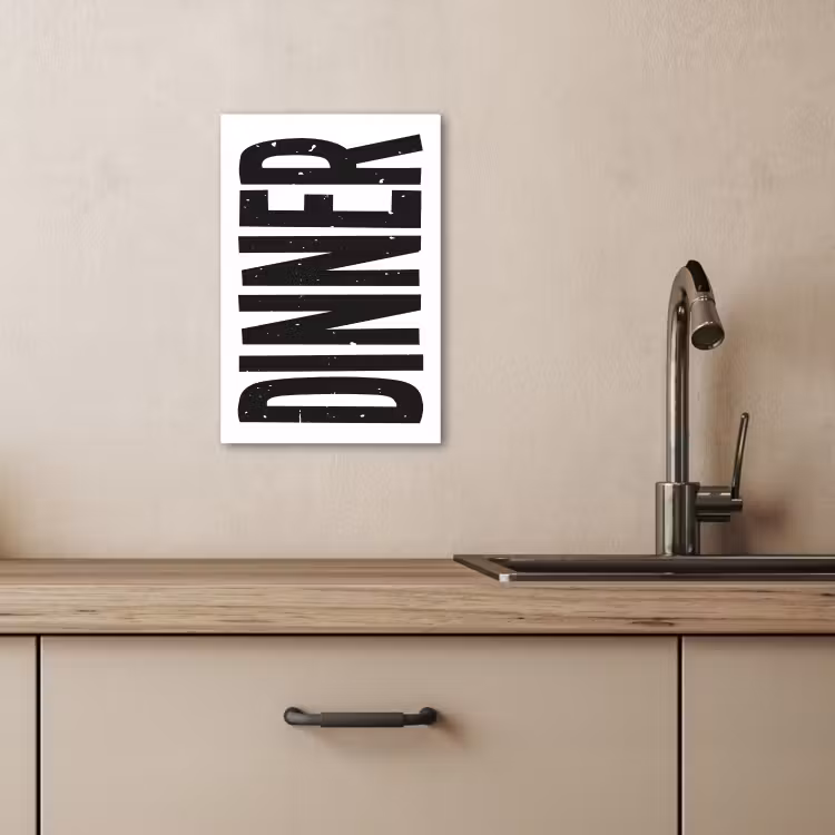 Tableau sur toile - Noir - Décoration - Vintage - Alimentation — 3