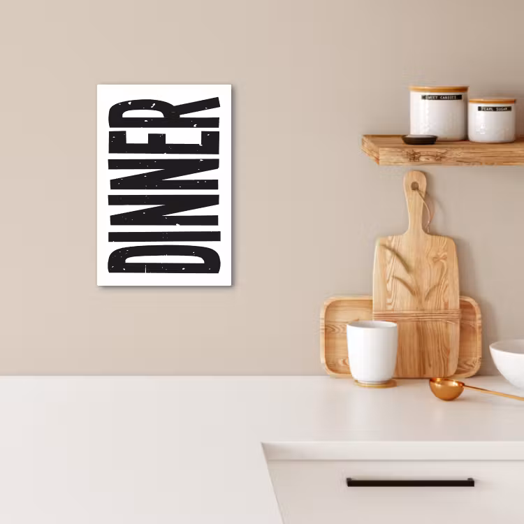 Tableau sur toile - Noir - Décoration - Vintage - Alimentation — 4