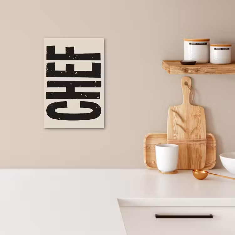 Tableau sur toile - Vintage - Chef - Japandi - Noir — 2