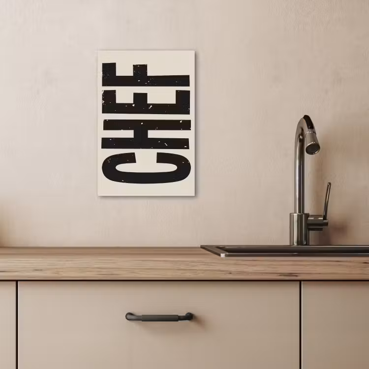 Tableau sur toile - Vintage - Chef - Japandi - Noir — 4