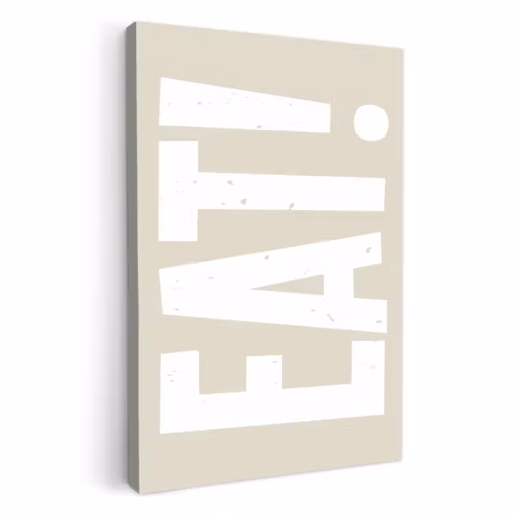 Tableau sur toile - Alimentation - Décoration - Beige - Blanc — 1