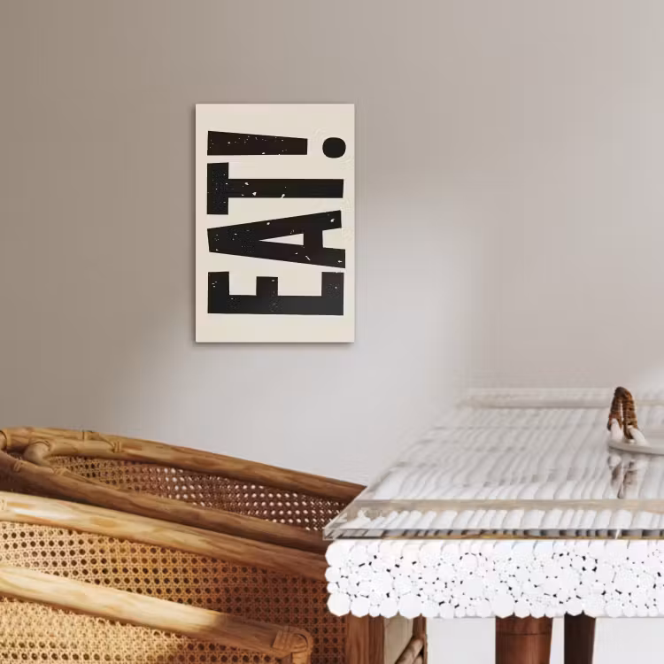 Tableau sur toile - Alimentation - noir - Japandi - Blanc — 2