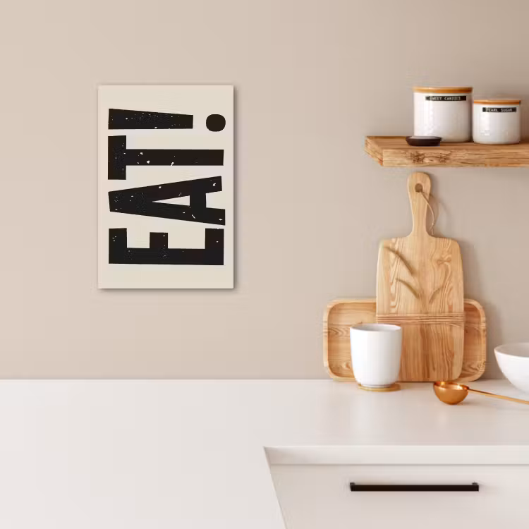 Tableau sur toile - Alimentation - noir - Japandi - Blanc — 3