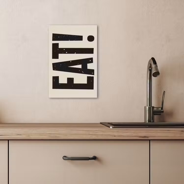 Tableau sur toile - Alimentation - noir - Japandi - Blanc — 4