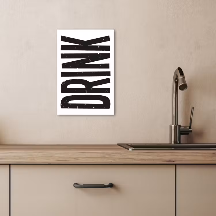 Tableau sur toile - Boisson - Noir - Blanc - Décoration — 3