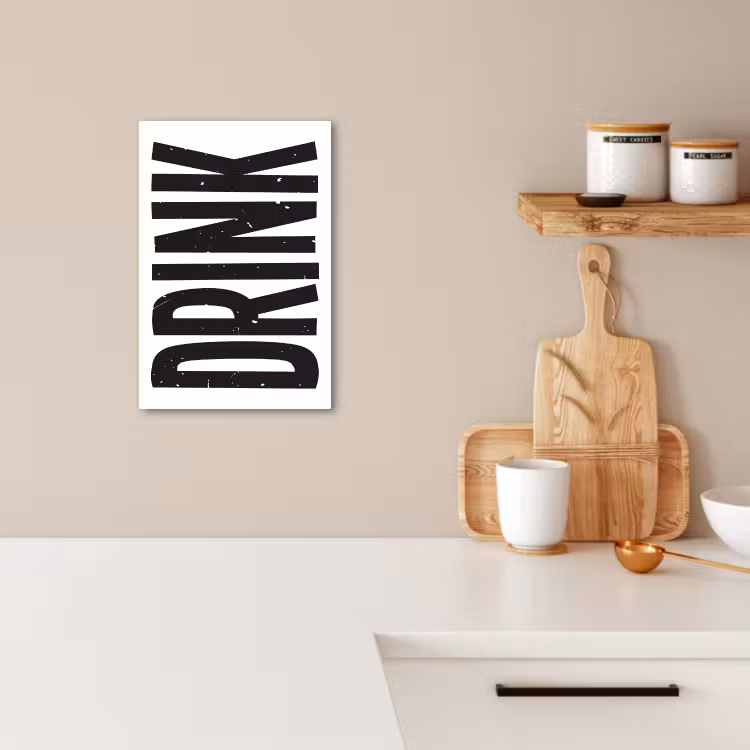 Tableau sur toile - Boisson - Noir - Blanc - Décoration — 4