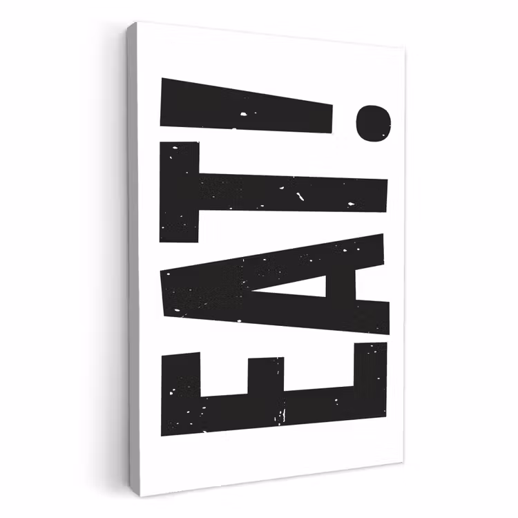 Tableau sur toile - Décoration - Alimentation - Noir - Blanc — 1