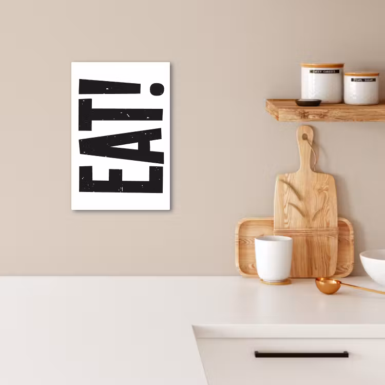 Tableau sur toile - Décoration - Alimentation - Noir - Blanc — 2