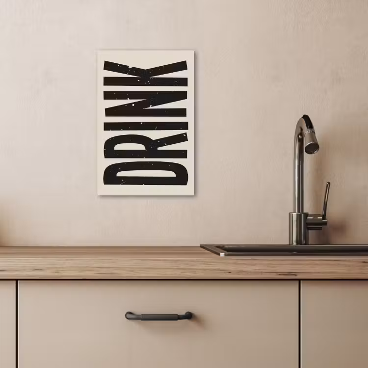 Tableau sur toile - Vintage - Noir - Décoration - Japandi — 4