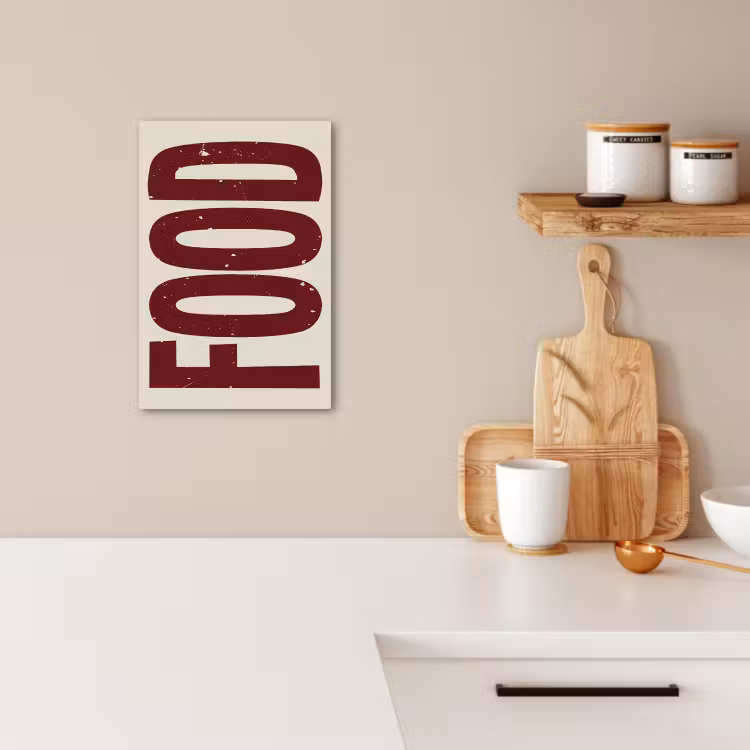 Tableau sur toile - Alimentation - Japandi - Rouge - Décoration — 2