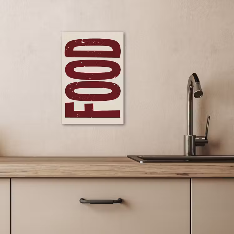 Tableau sur toile - Alimentation - Japandi - Rouge - Décoration — 4