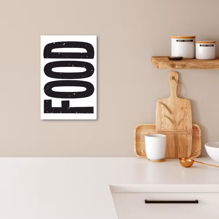 Tableau sur toile - Alimentation - Noir - Blanc - Décoration — 2