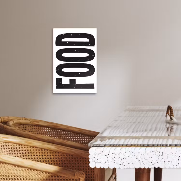 Tableau sur toile - Alimentation - Noir - Blanc - Décoration — 3