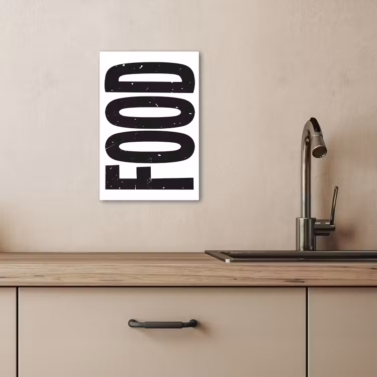 Tableau sur toile - Alimentation - Noir - Blanc - Décoration — 4