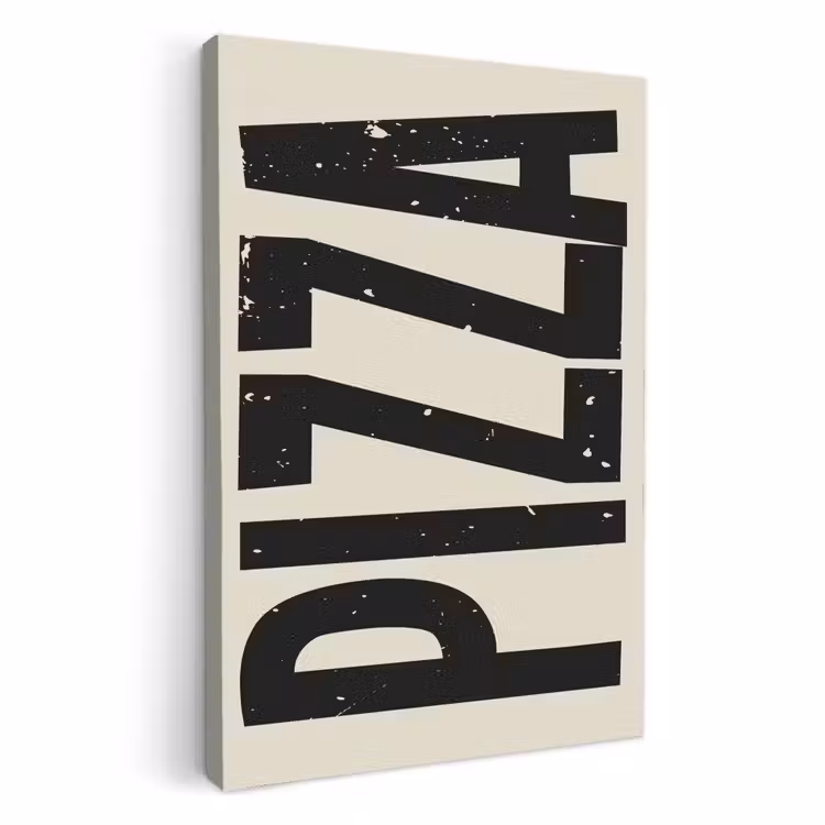 Tableau sur toile - Pizza - Décoration - Japandi - Vintage — 1
