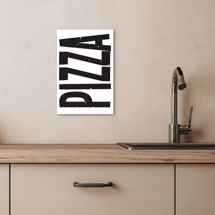 Tableau sur toile - Pizza - Japandi - Décoration - Vintage — 3