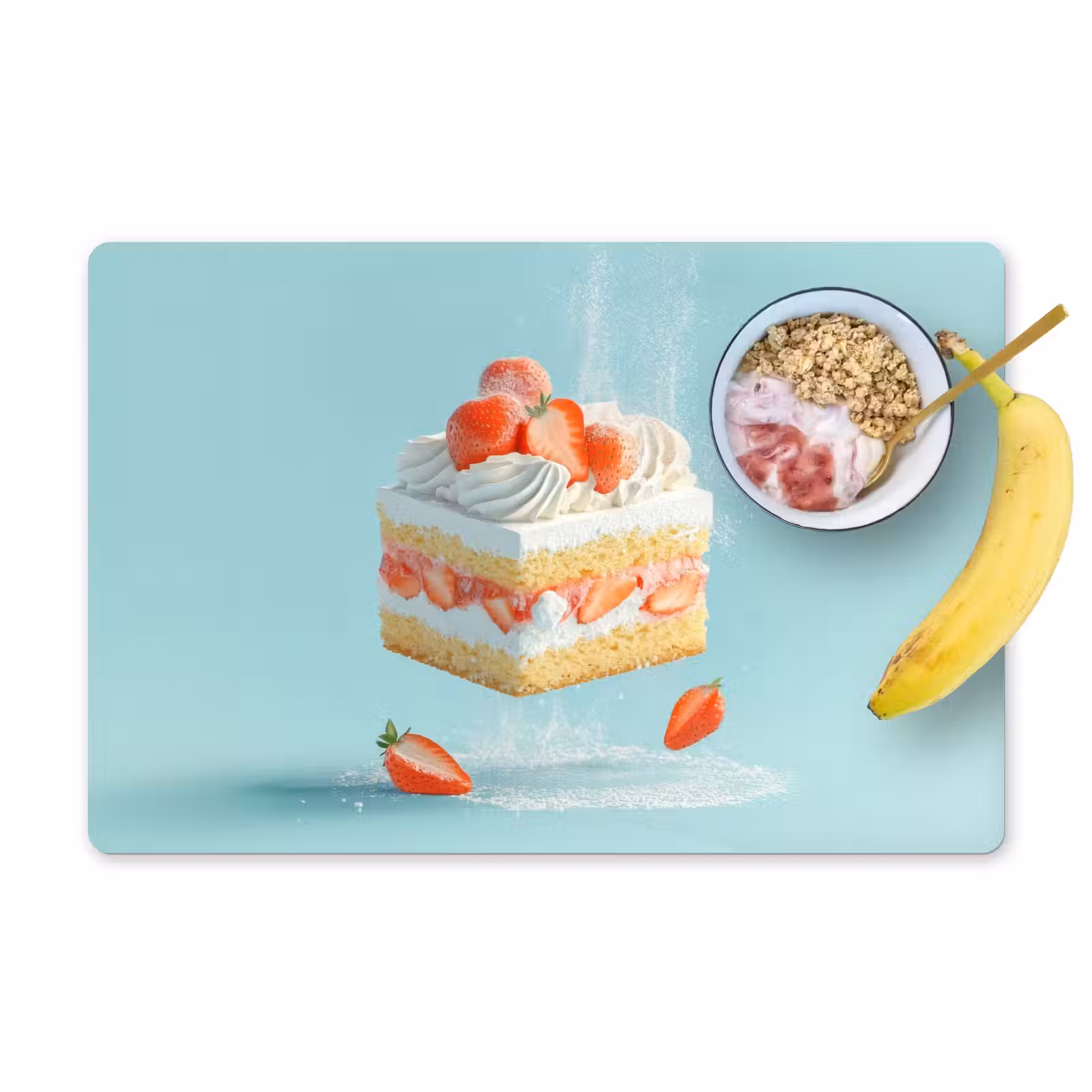 Sets de table - Crème fouettée - Gâteau - Bleu - Aliments — 1