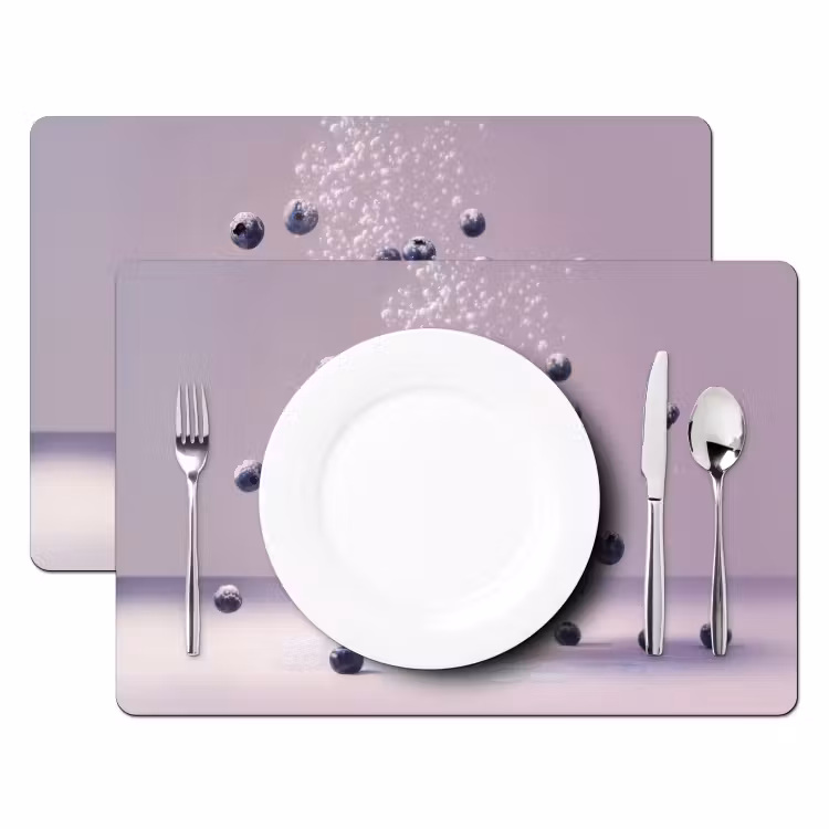 Sets de table - Alimentation - Gâteau - Baies - Bleu — 2