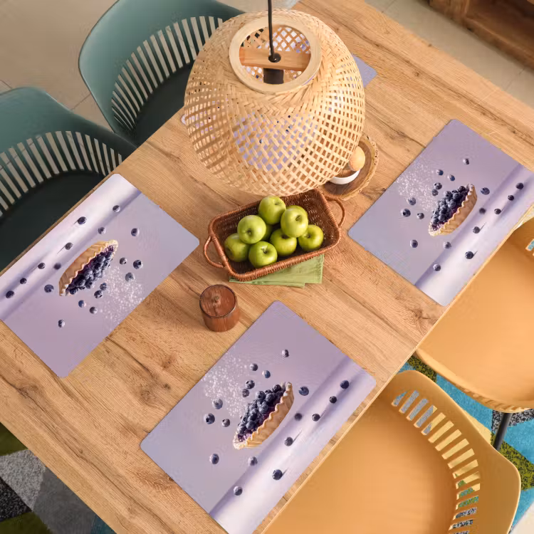 Sets de table - Alimentation - Gâteau - Baies - Bleu — 3