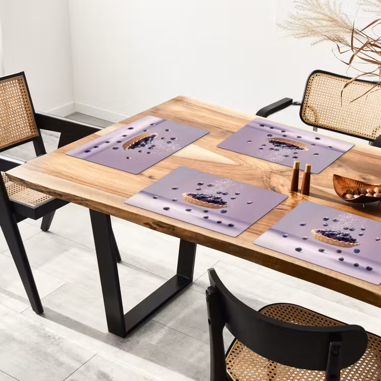 Sets de table - Alimentation - Gâteau - Baies - Bleu — 4