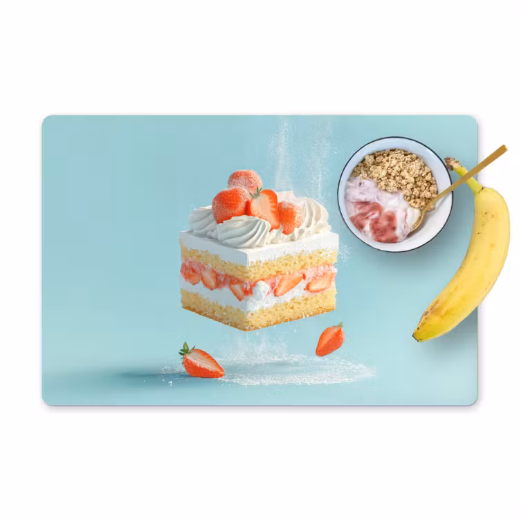 Sets de table - Crème fouettée - Gâteau - Bleu - Aliments — 1