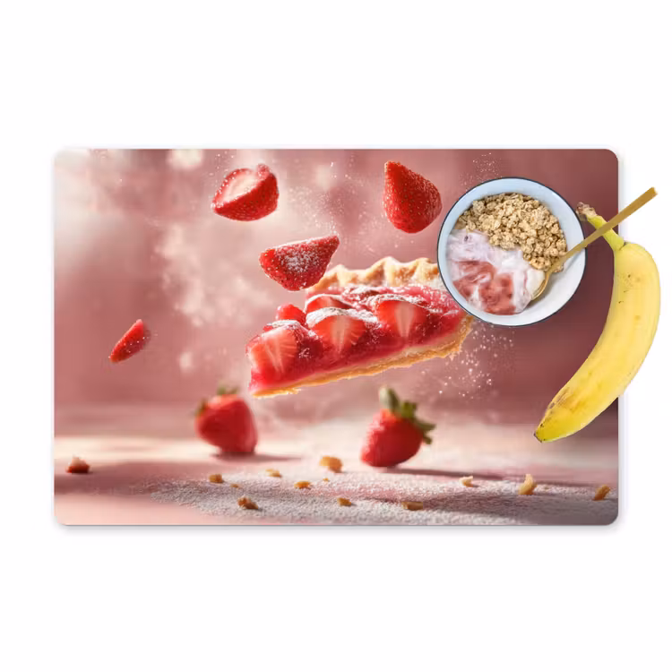 Sets de table - Fraise - Gâteau - Aliments - Rose — 1